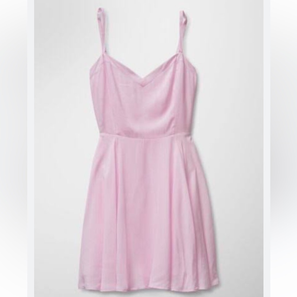 Aritzia Talula Lipinski Mini Dress in Pastel Pink | Spaghetti Strap Fit & Flare